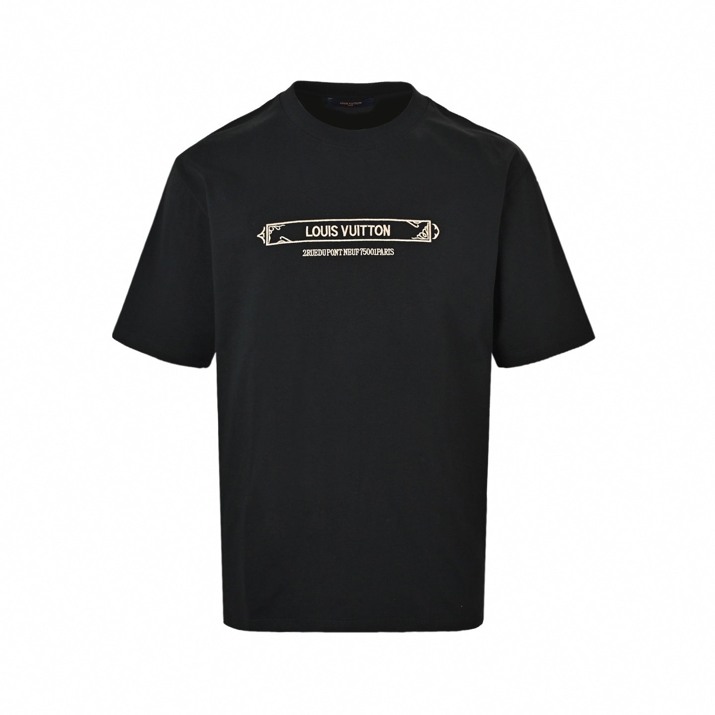 Pont Neuf Embroidered T-Shirt - Black
