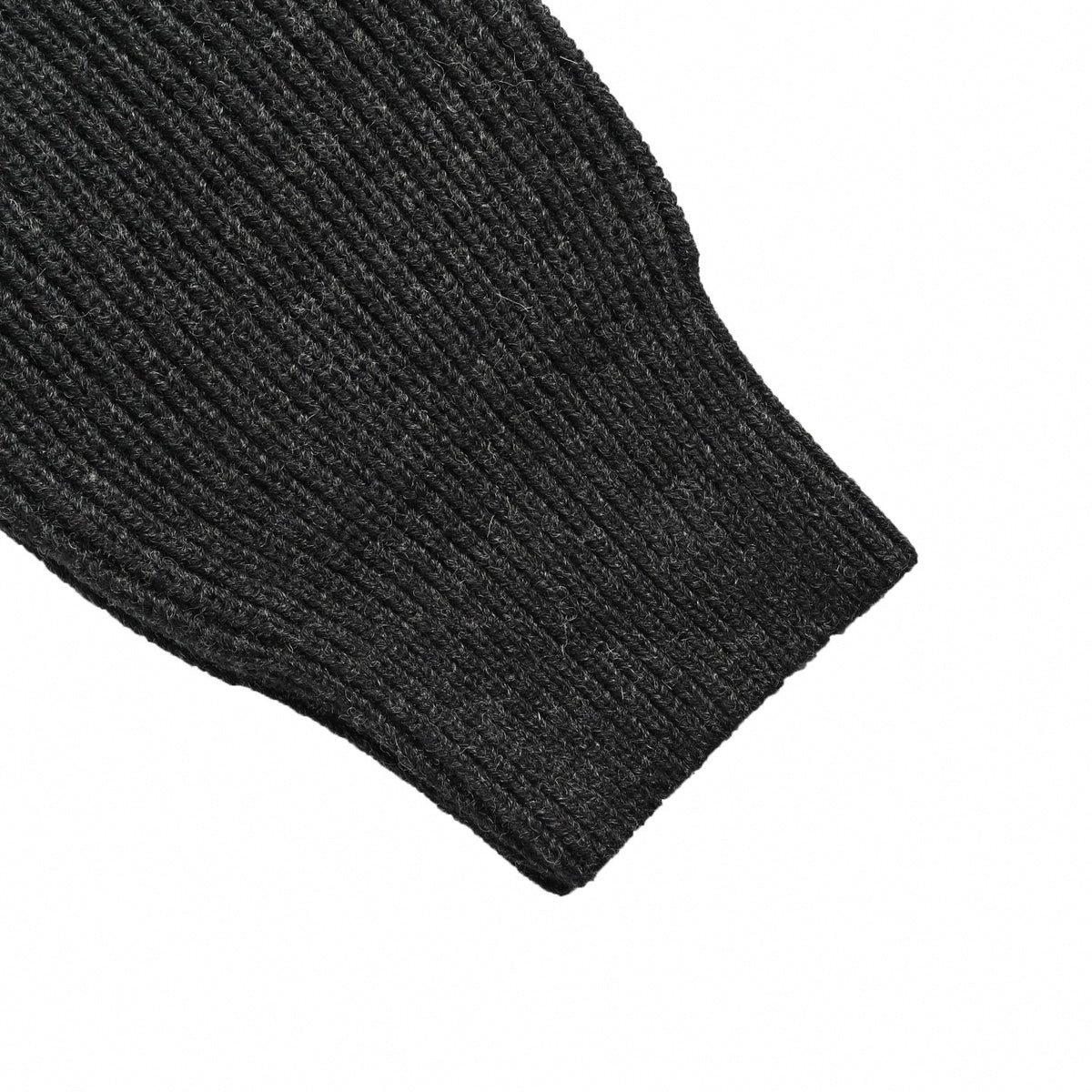 Hybrid Knit & Quilted Down Cardigan Jacket in Charcoal & Black