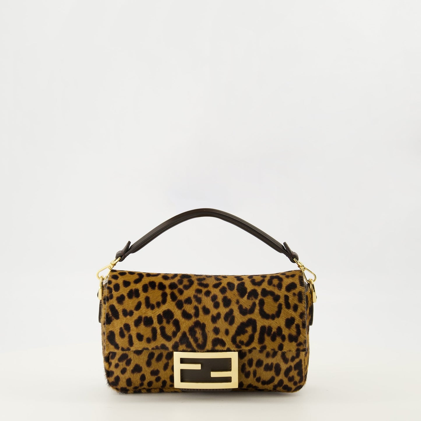 Mini Leopard Baguette Bag