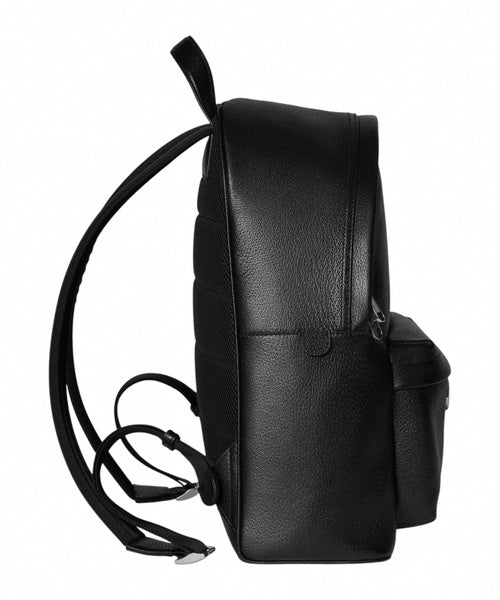 Medium GG Web Leather Backpack - Black