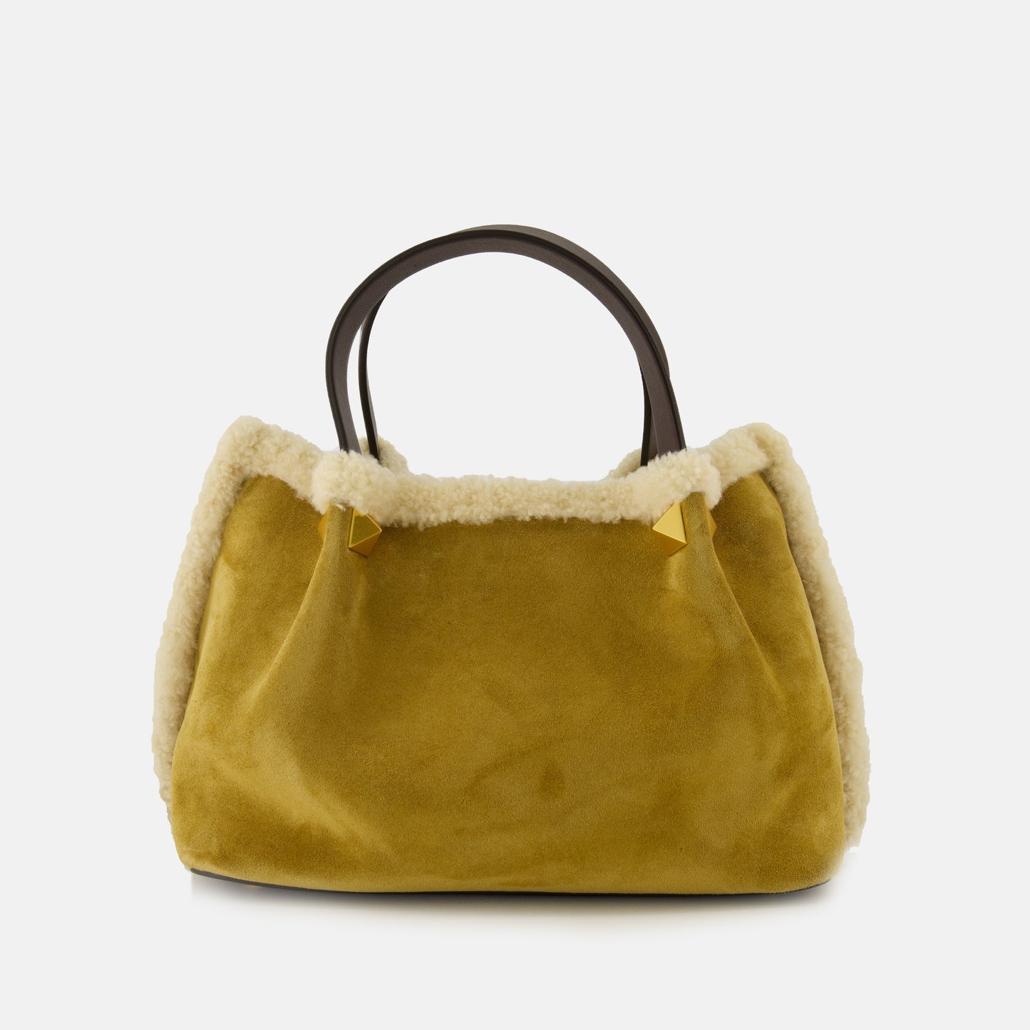 Suede and Sheepskin Tote