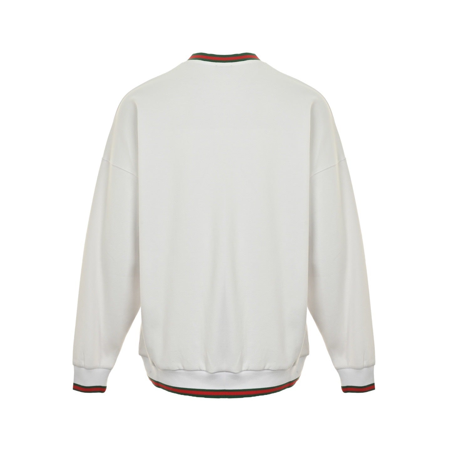 Embroidered Logo Web Trim Sweatshirt | White