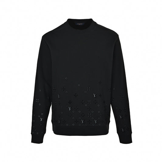 3D Embroidered Falling Monogram Pullover