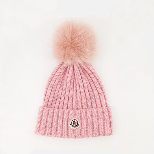 Wool Beanie with Pompom