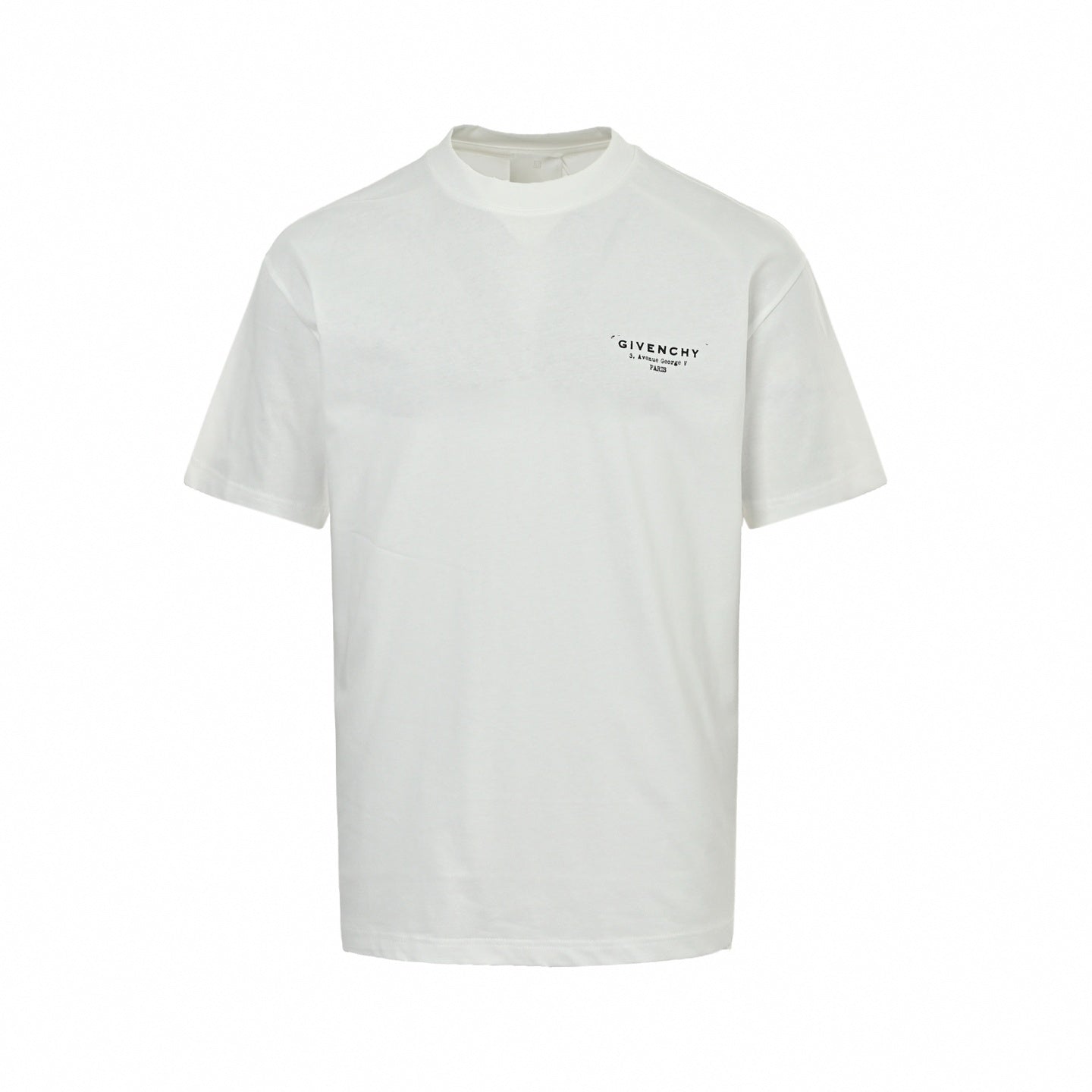 Distressed Address Logo T-Shirt | White