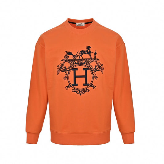 Signature Orange Ex-Libris Graphic Crewneck - Orange
