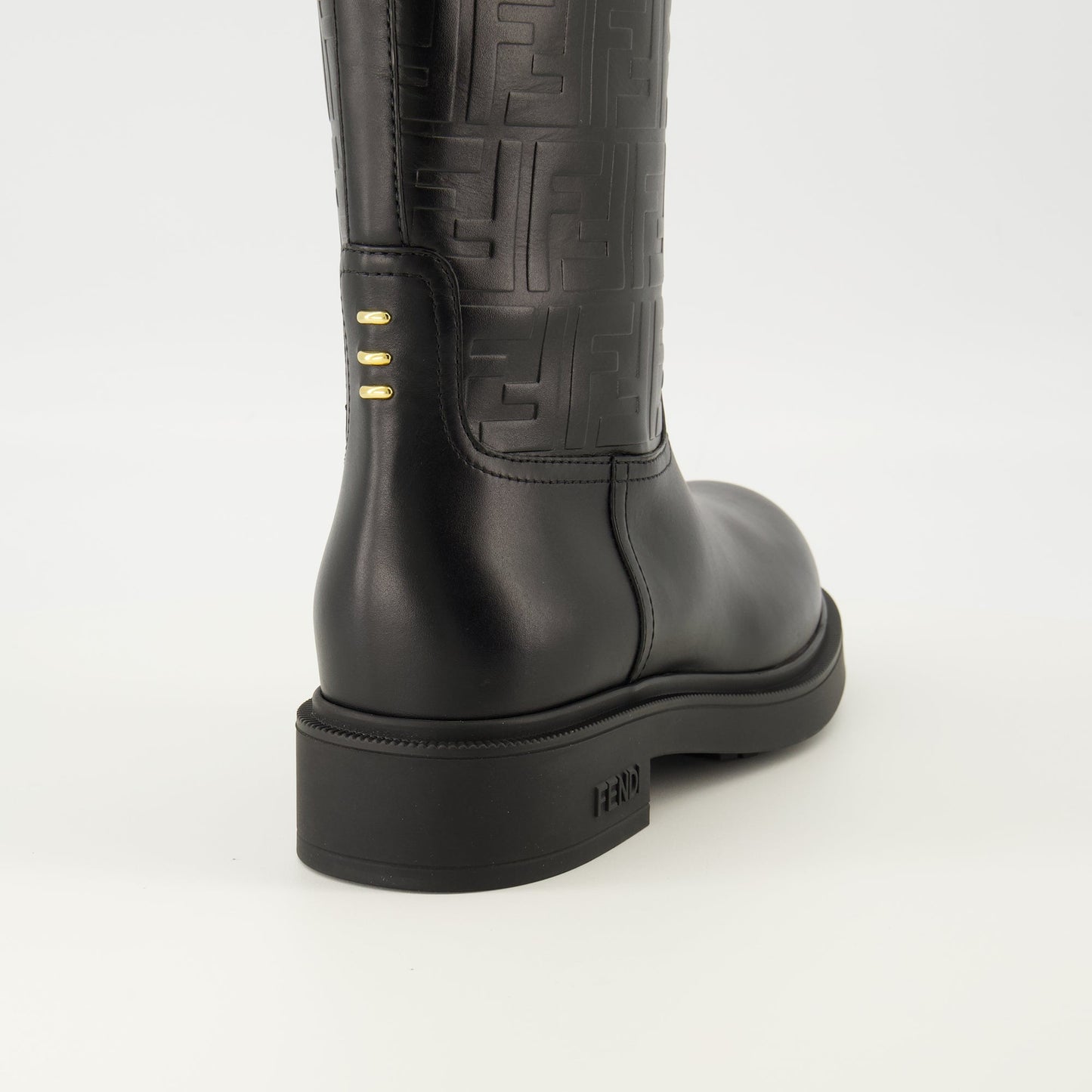 Filo Black Leather Boots