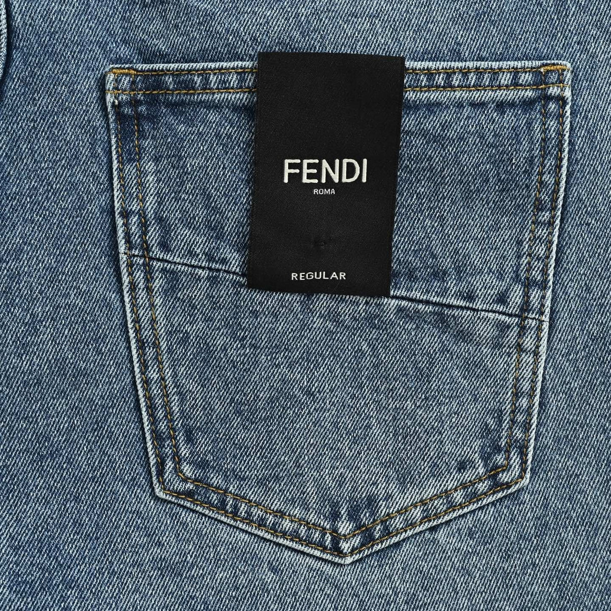 Vintage Wash Woven FF Patch Denim