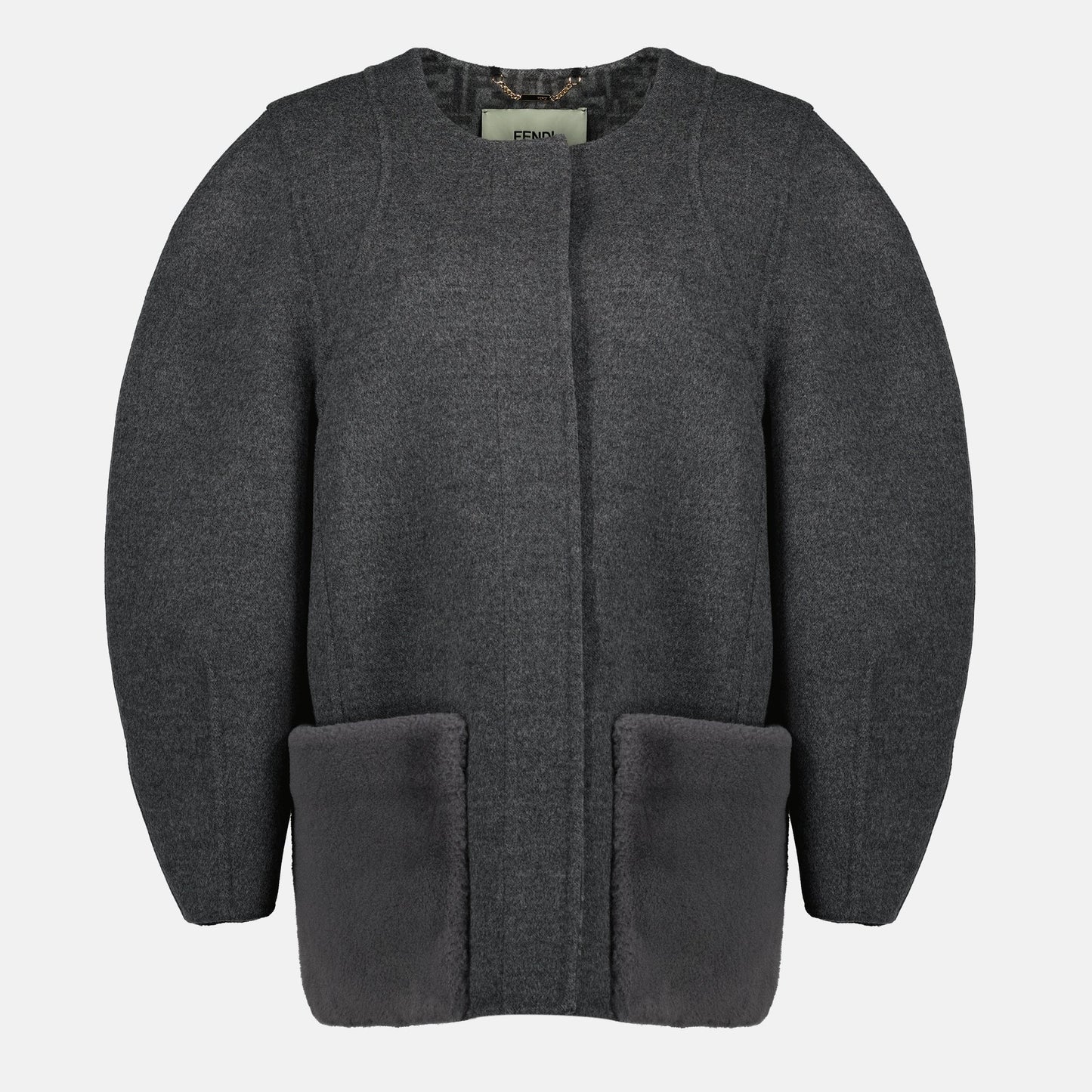 FF Wool Coat in Gray