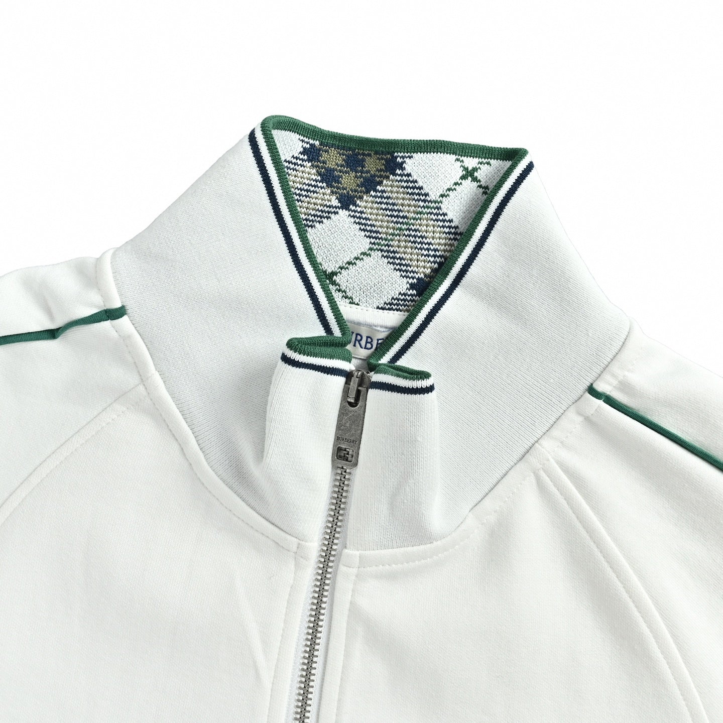 Equestrian Knight Embroidered Track Jacket - White/Green