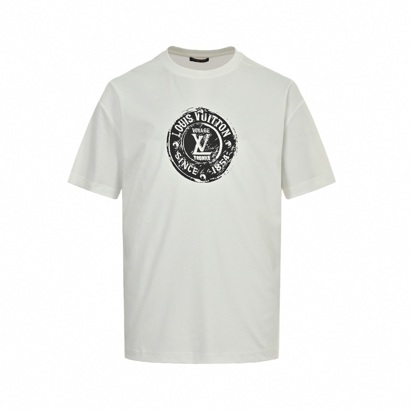 Voyage Stamp Cotton T-Shirt | White