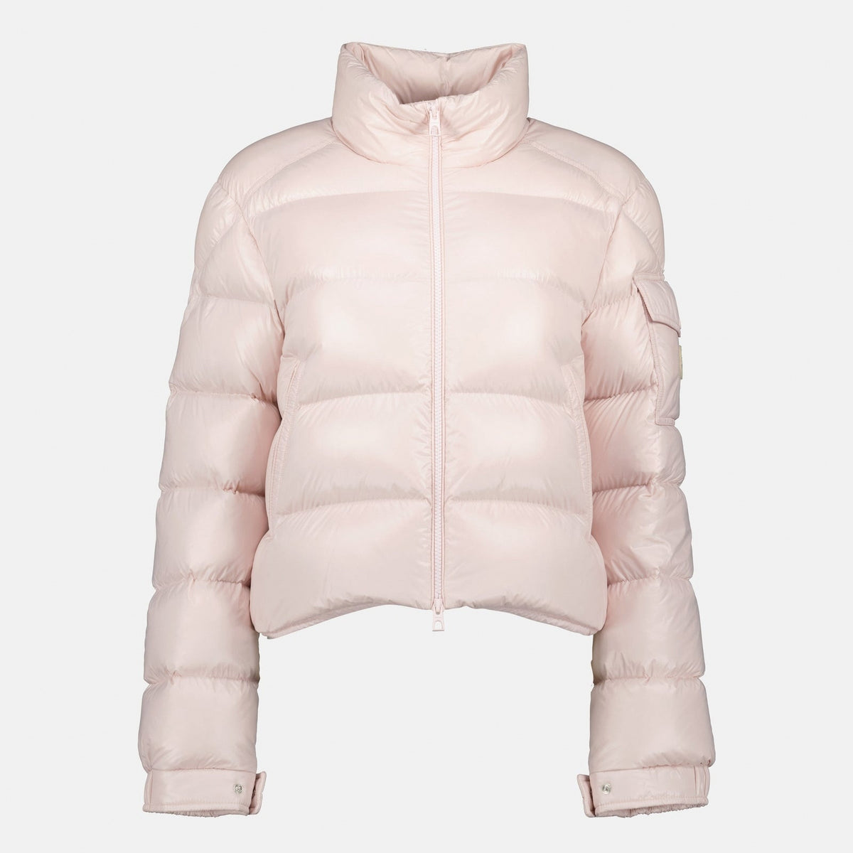 Cropped Puffer Jacket - Light Pink