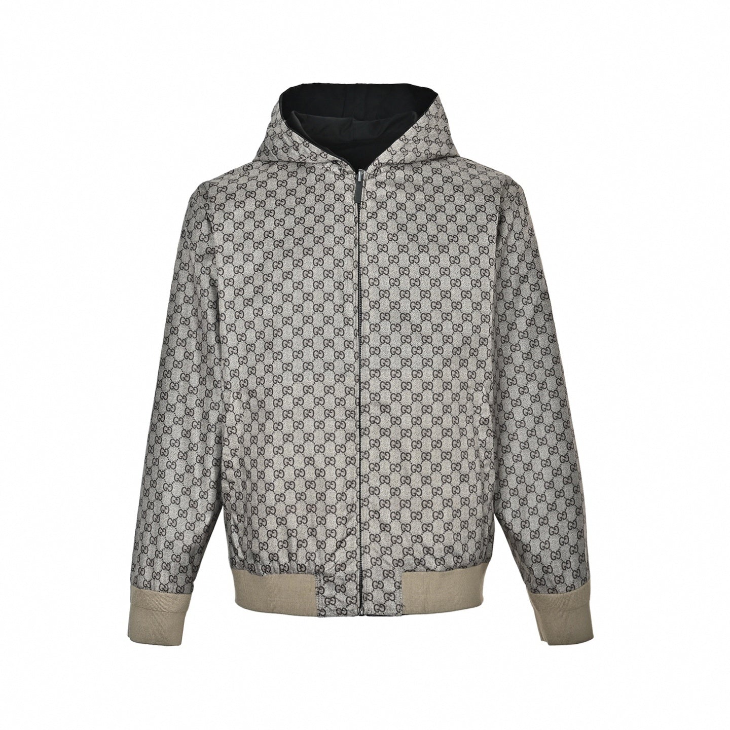 GG Canvas to Black Reversible Hoodie