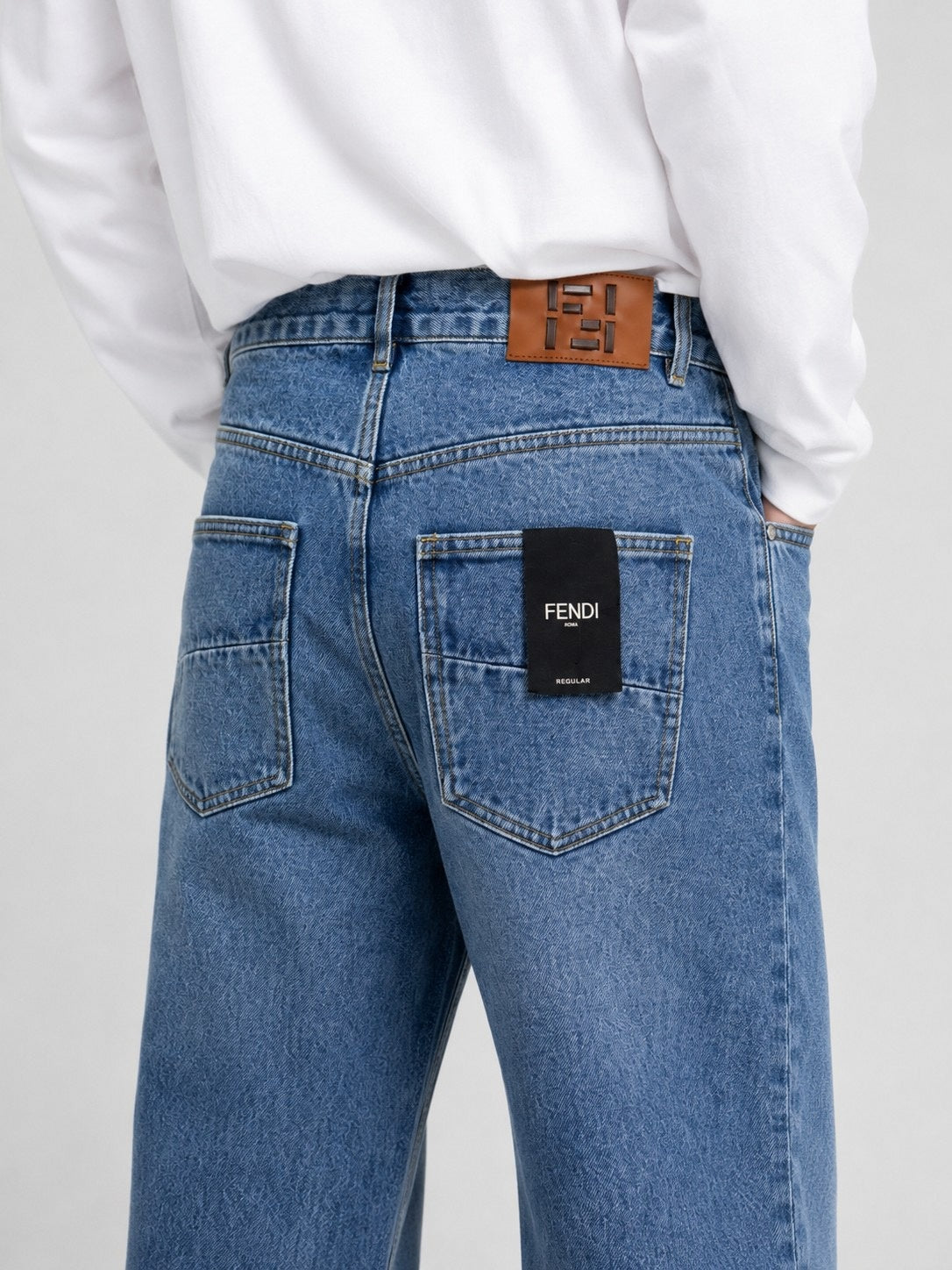 Vintage Wash Woven FF Patch Denim