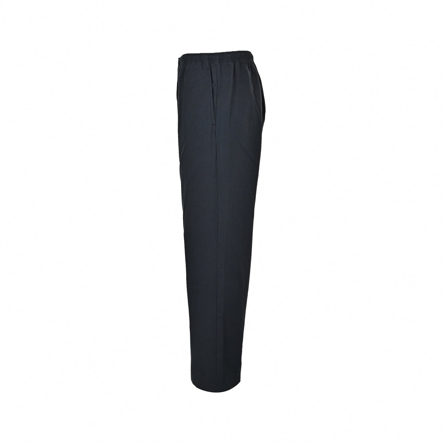 Cotton Twill Elasticated Trousers - Navy Blue