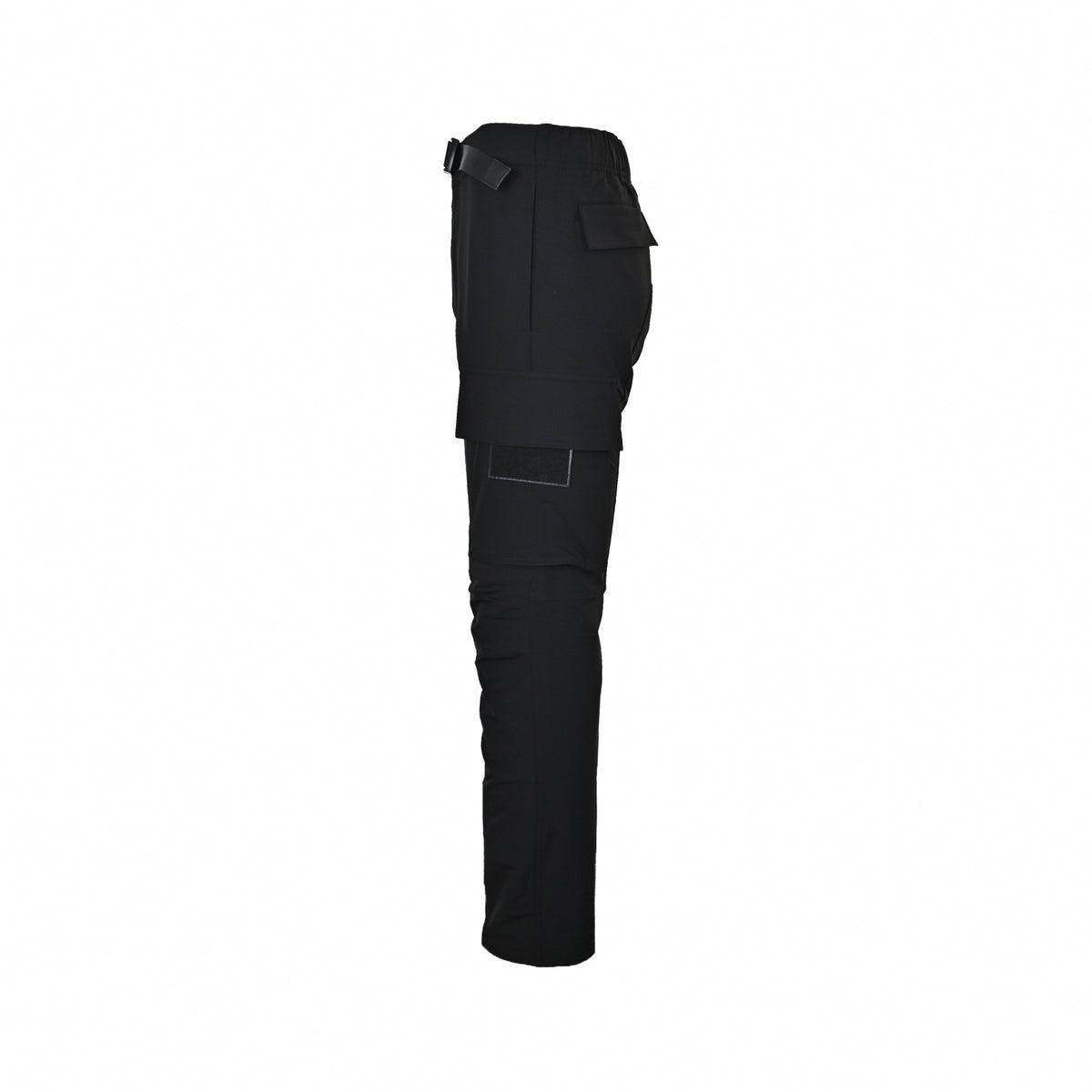 4G Buckle Thigh-Zip Cargo Pants in Black
