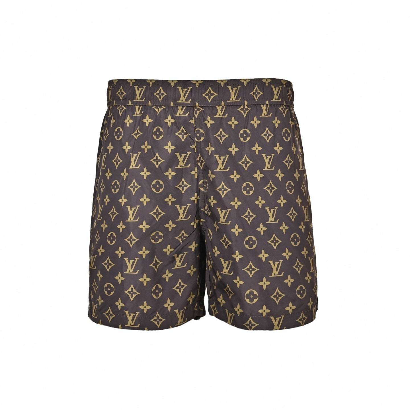All-Over Monogram Swim Shorts - Brown