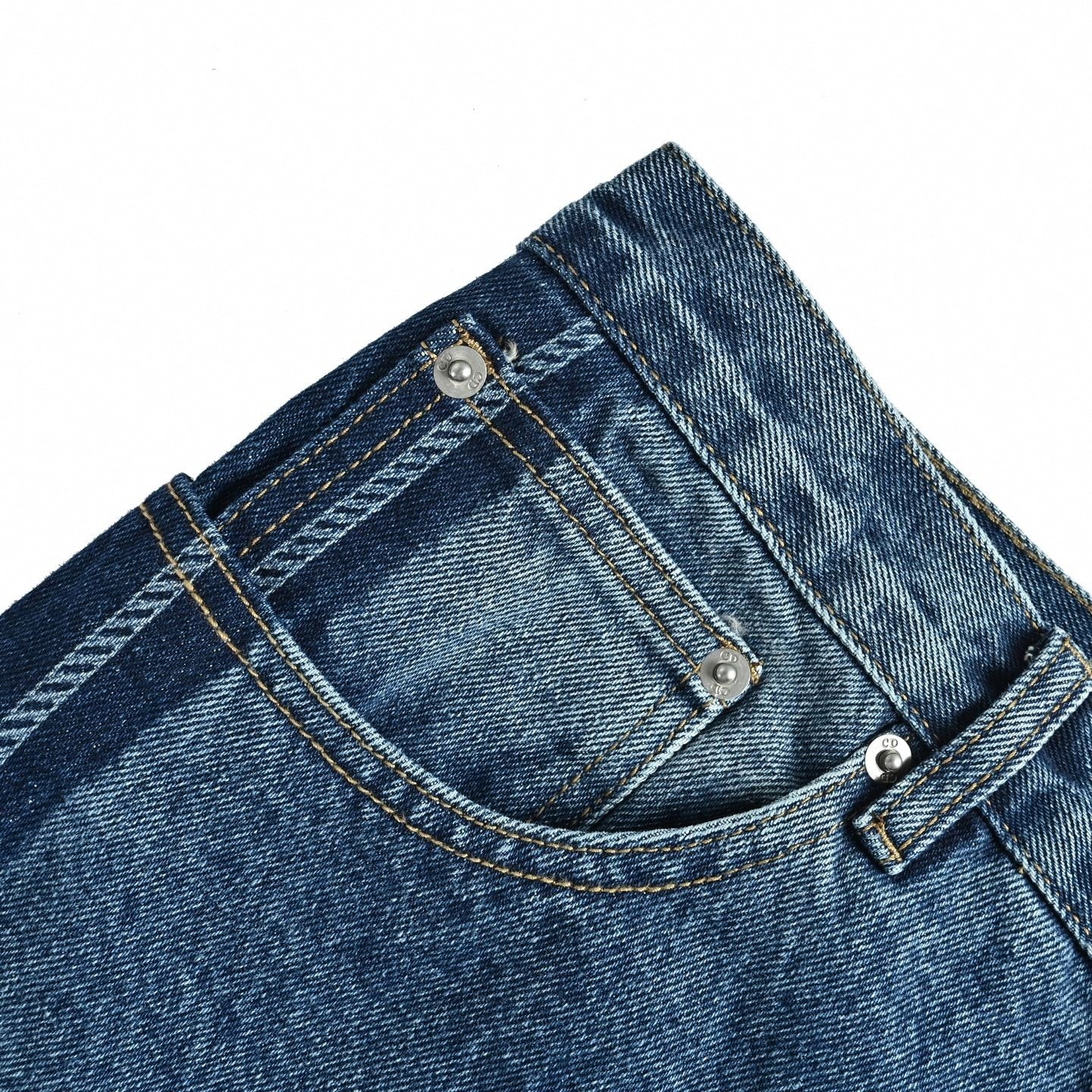 Logo Stripe Wide-Leg Jeans - Vintage Blue