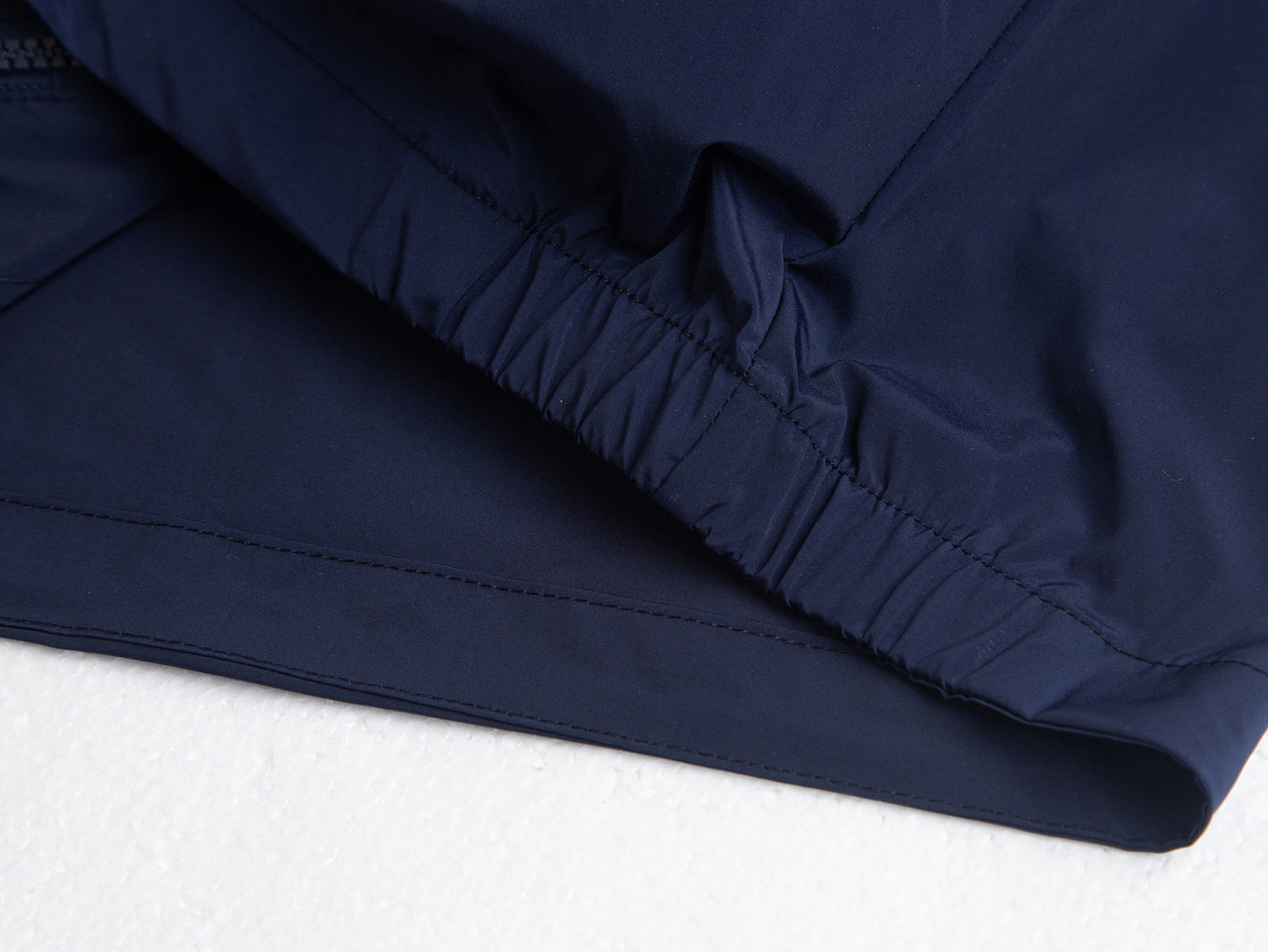 Tri-Color Stripe Hooded Windbreaker | Navy