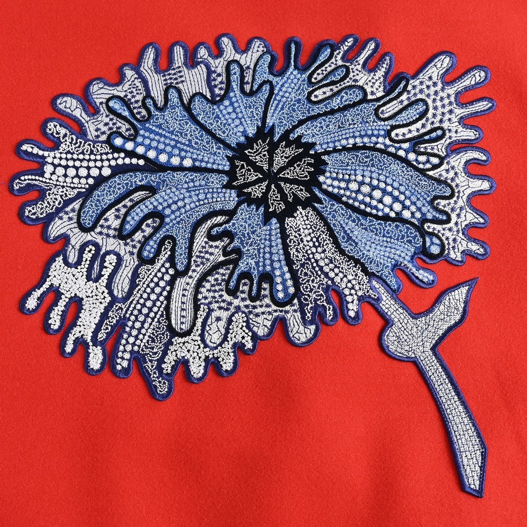 x Yayoi Kusama floral-embroidery jacket
