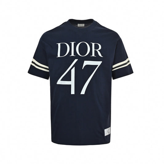 47 Varsity Stripe T-Shirt - Navy Blue