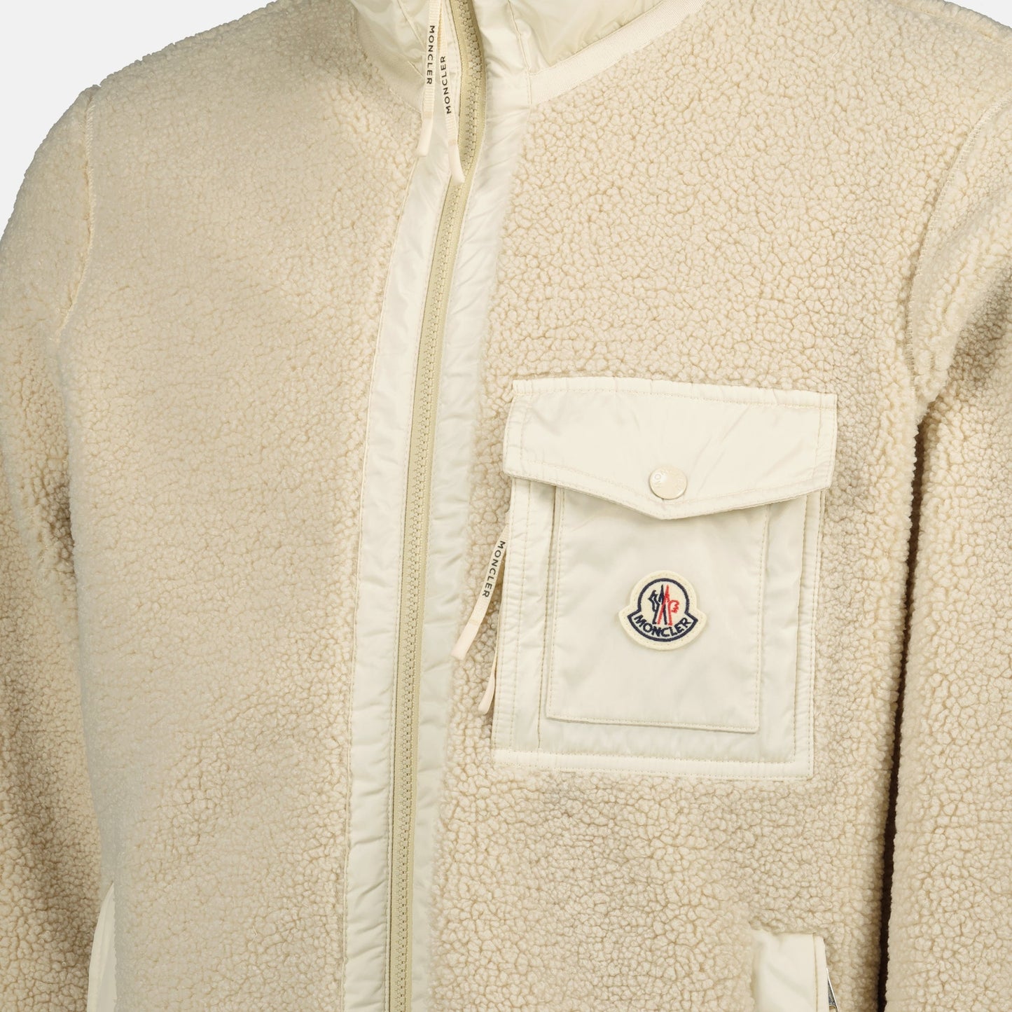 Beige Teddy Zip-Up Jacket