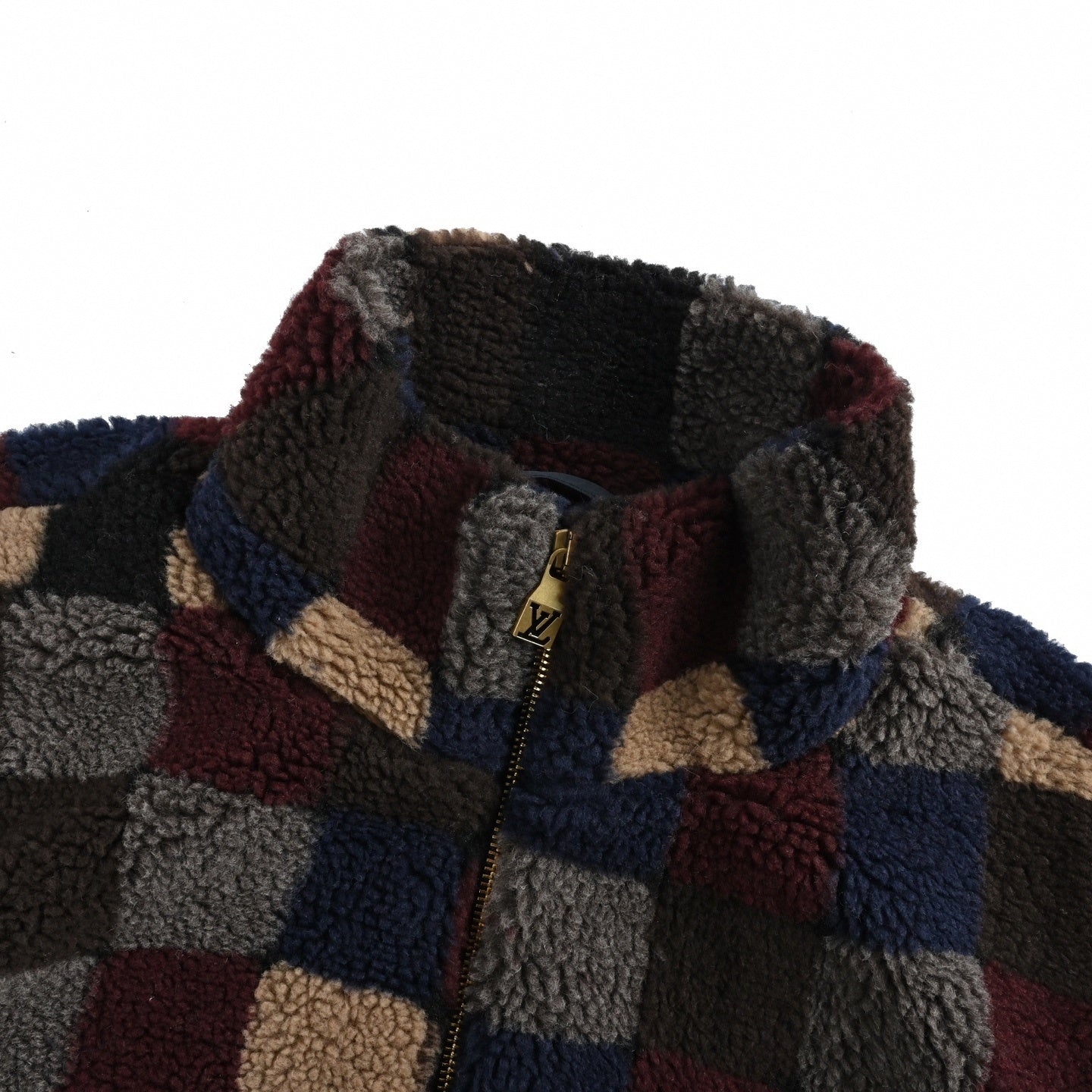Damier Fleece Zip Jacket | Multicolor