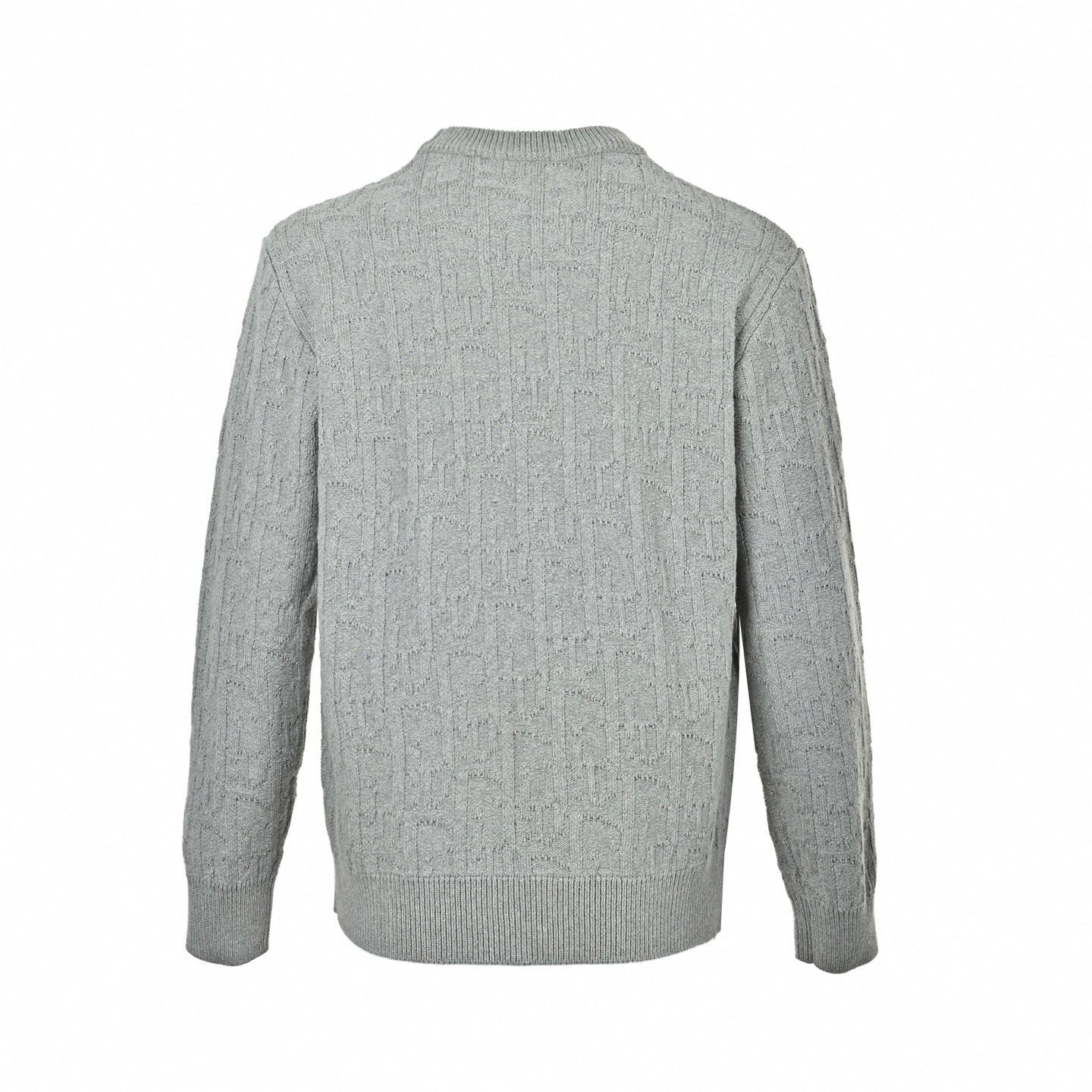 3D Logo Knit Crewneck - Light Grey
