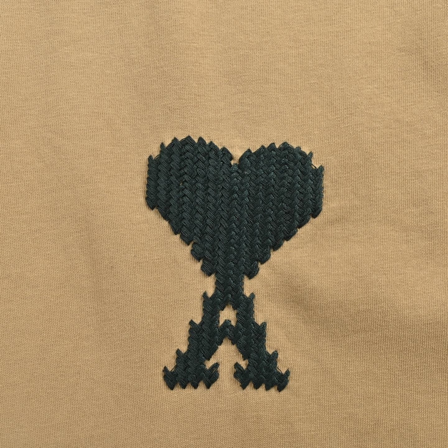 Braided Heart Logo Tee - Beige