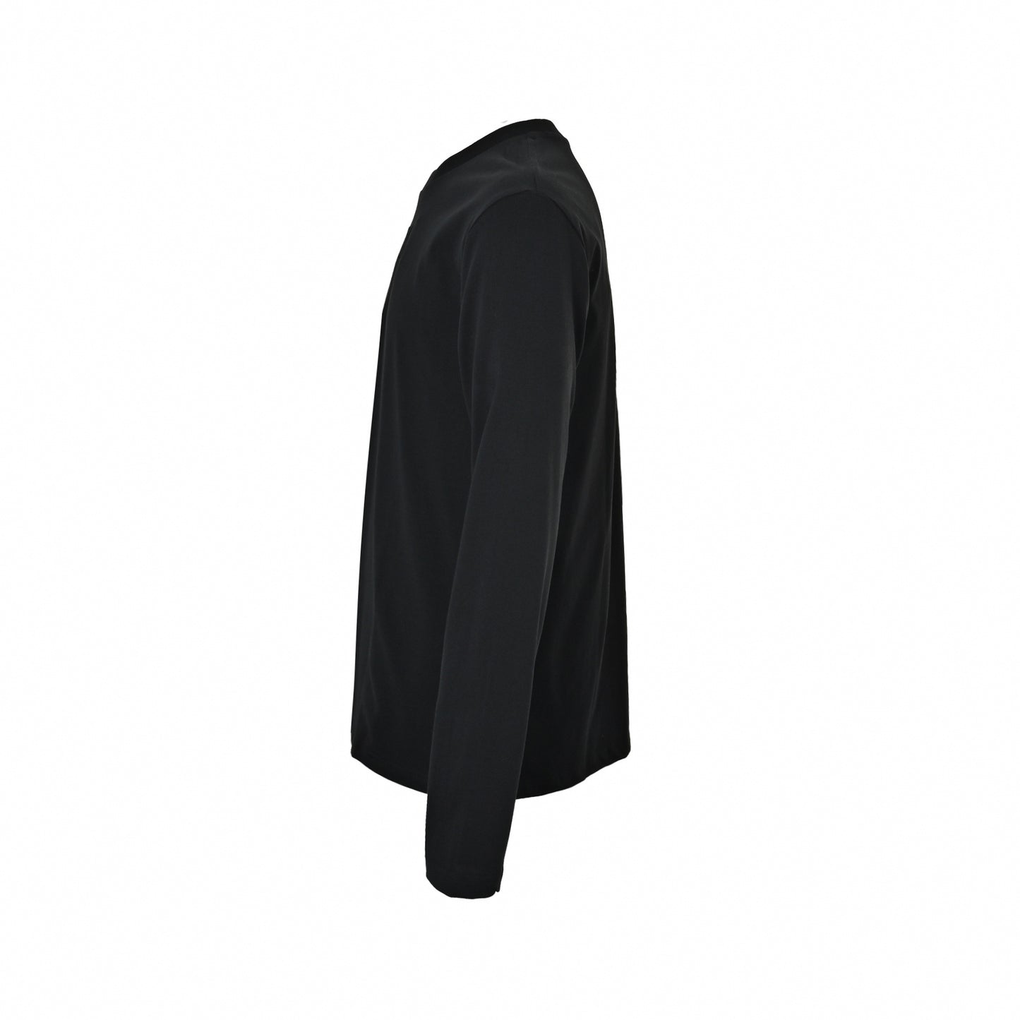 Embossed Logo Long-Sleeve T-Shirt - Black