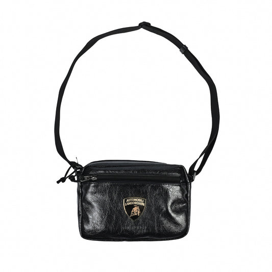 Lamborghini Shield Crinkled Crossbody | Black