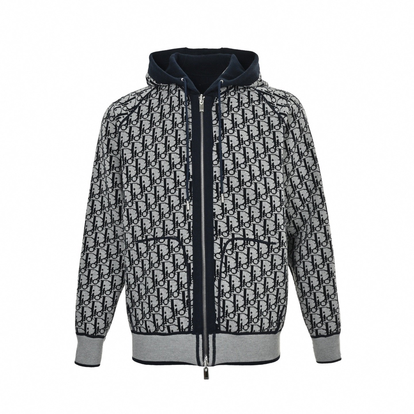 Reversible Two-Way Zip Oblique Hoodie
