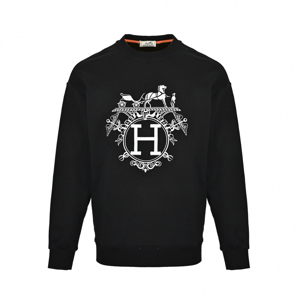 Monochrome Ex-Libris Graphic Crewneck - Black