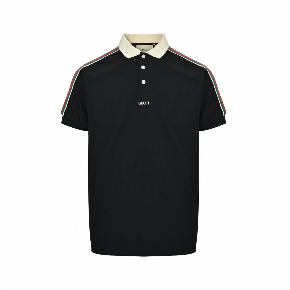 Web-Stripe Trim Polo Shirt