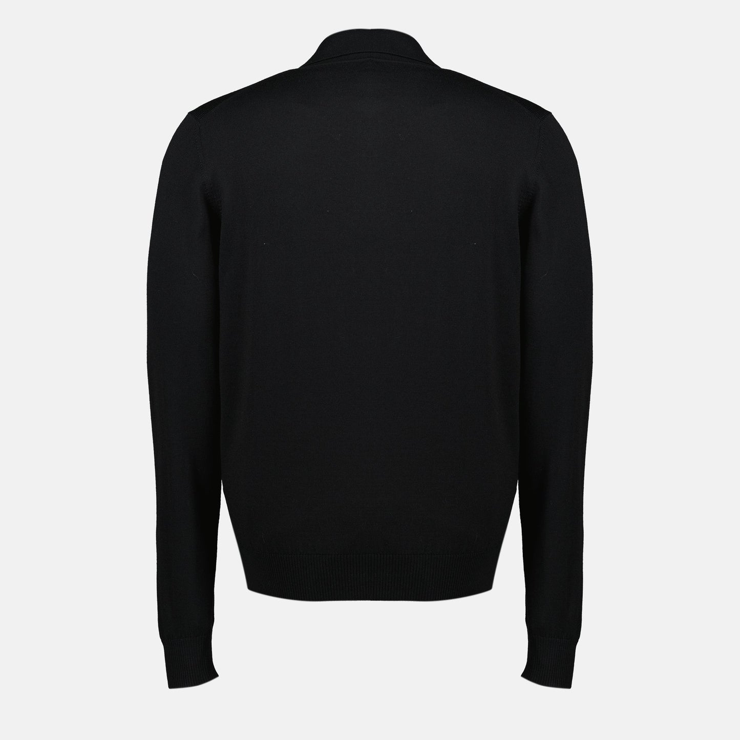 Black Wool Polo