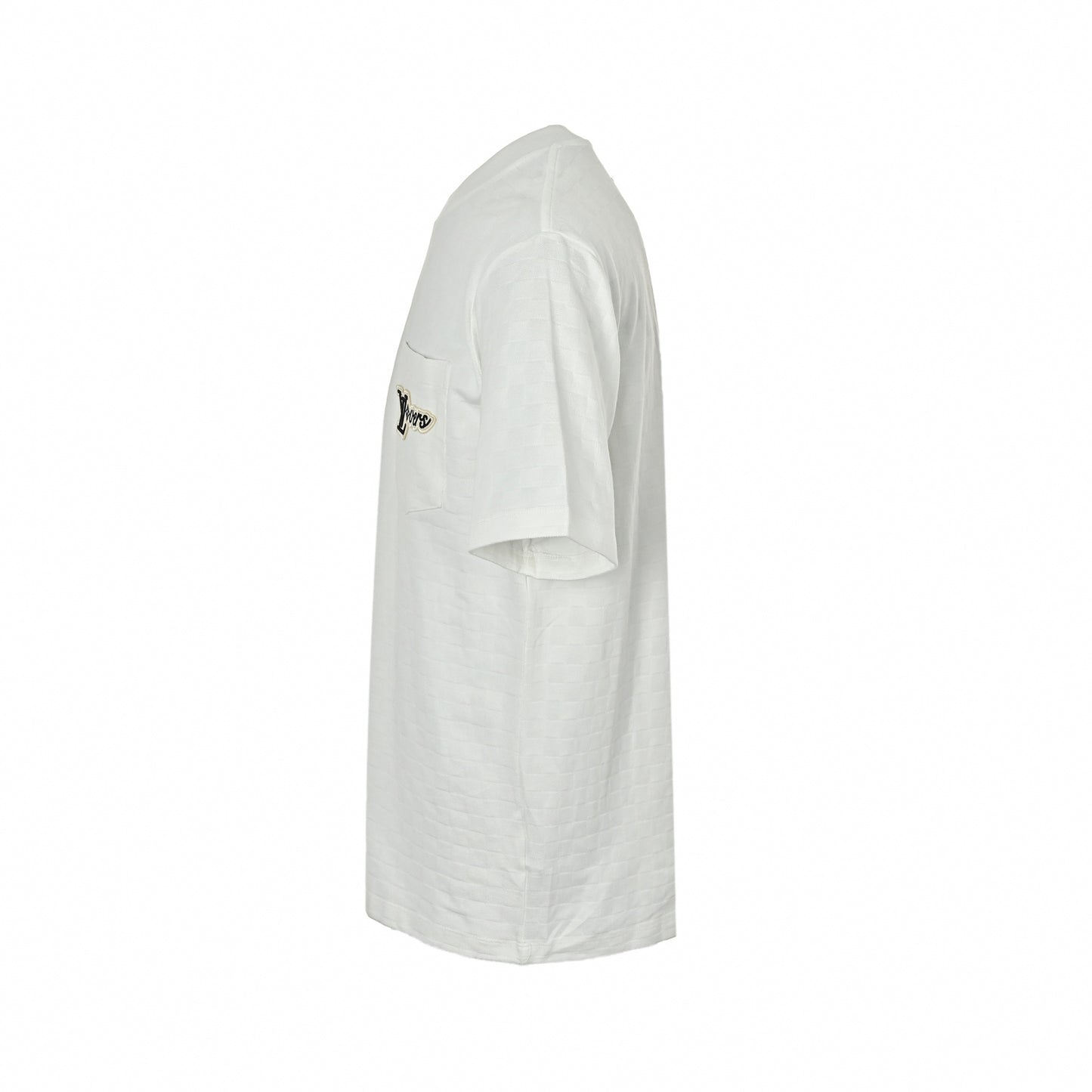Textured Damier LVovers Pocket T-Shirt - White