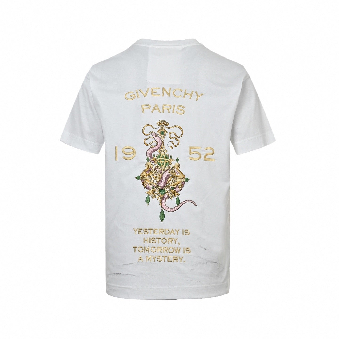 Serpent Crest & Quote T-Shirt - White