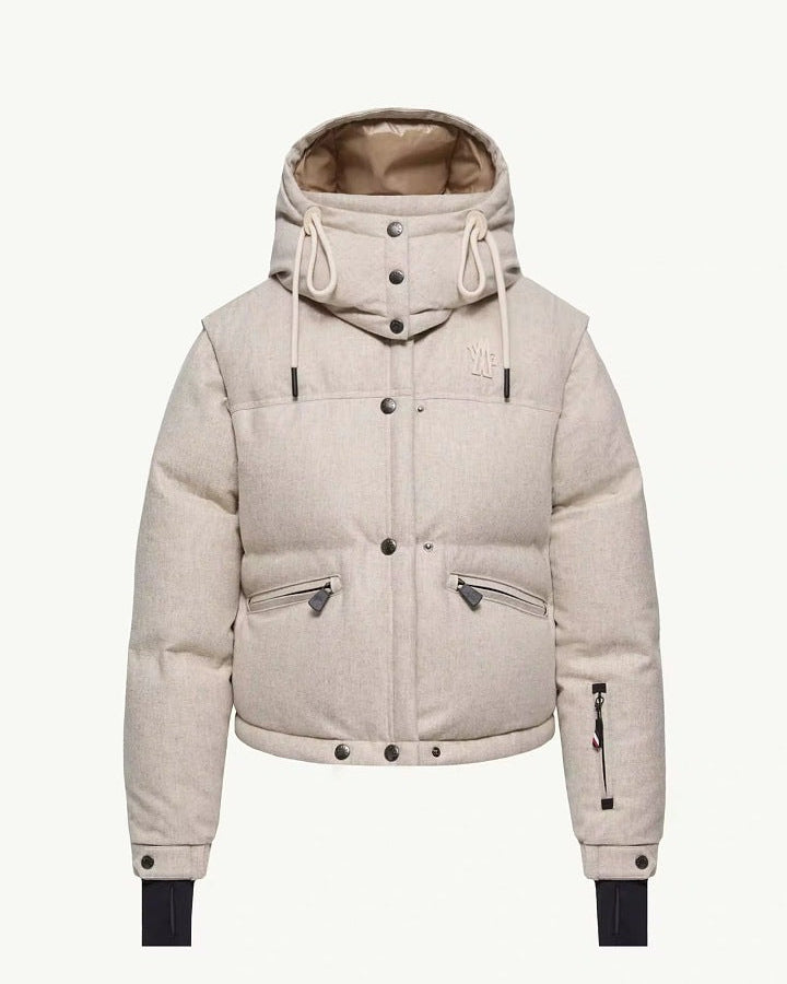 Convertible Puffer Jacket - Light Beige