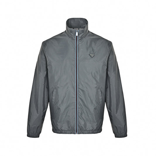 Triangle Logo Nylon Jacket - Grey