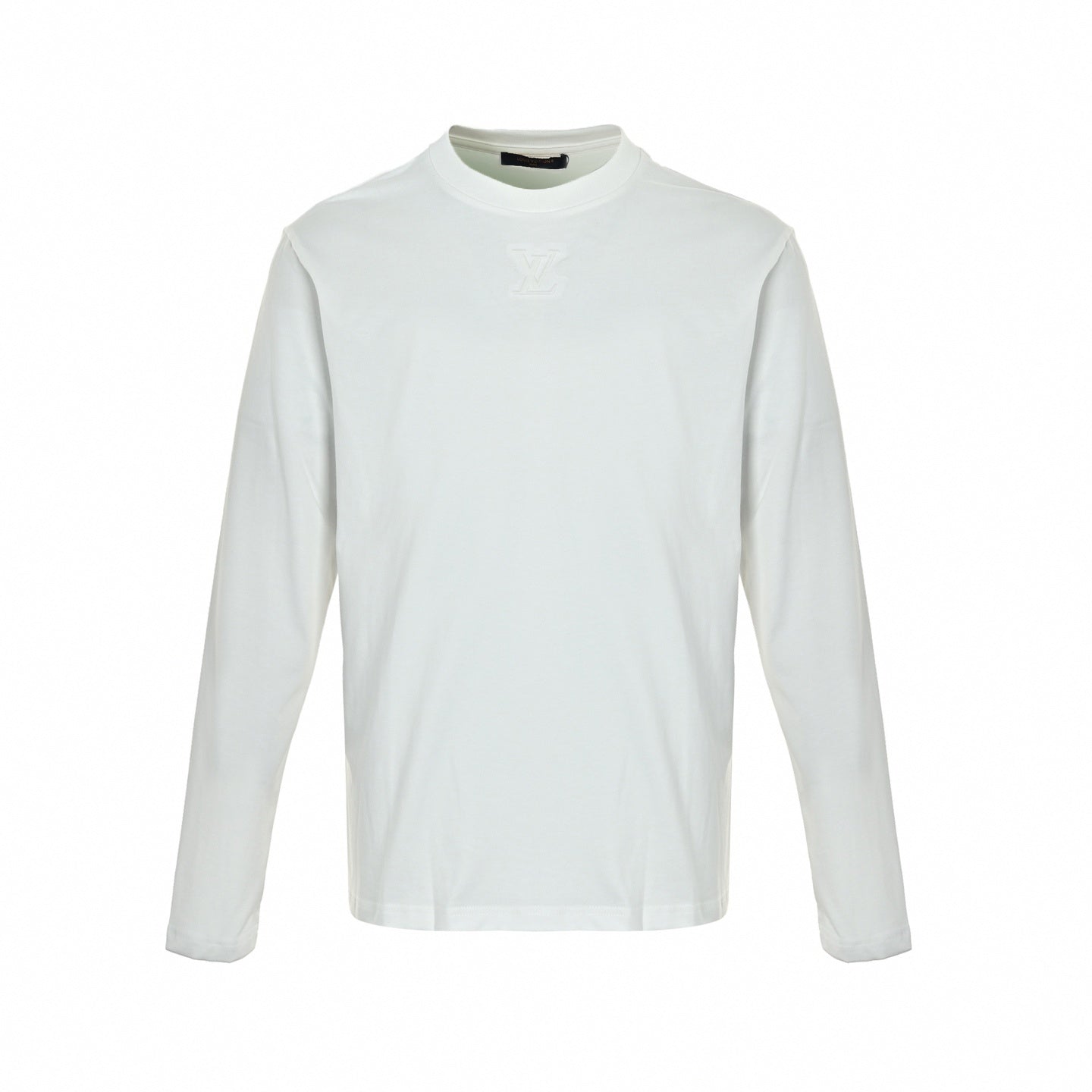 Embossed Logo Long-Sleeve T-Shirt - White
