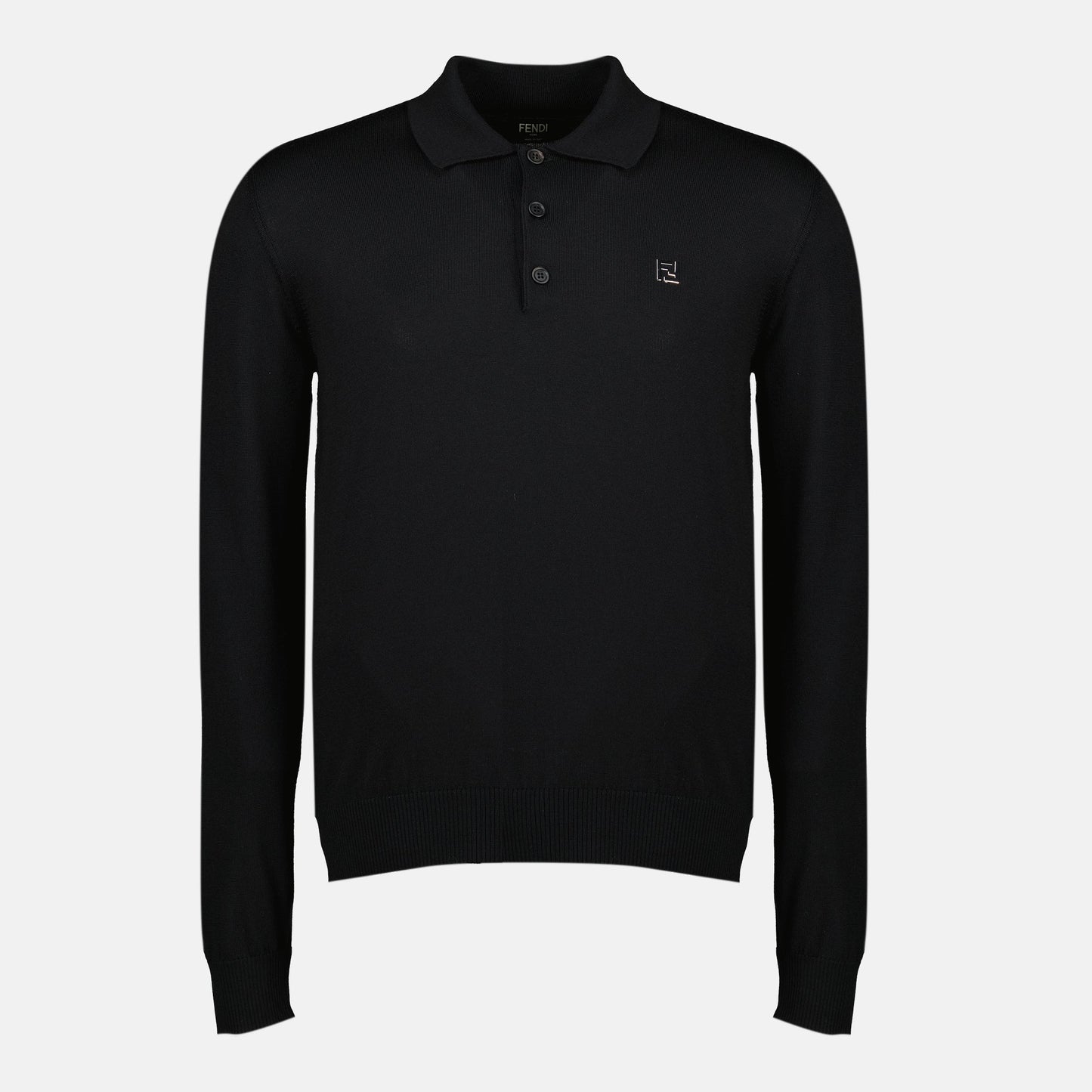 Black Wool Polo
