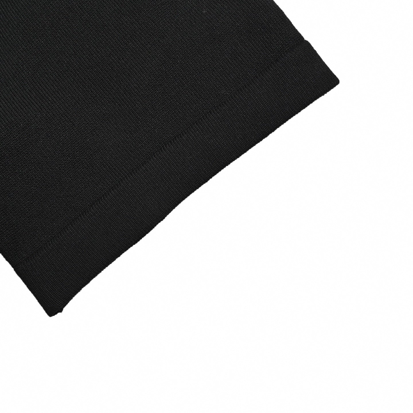 Intarsia Logo Knit T-Shirt - Black