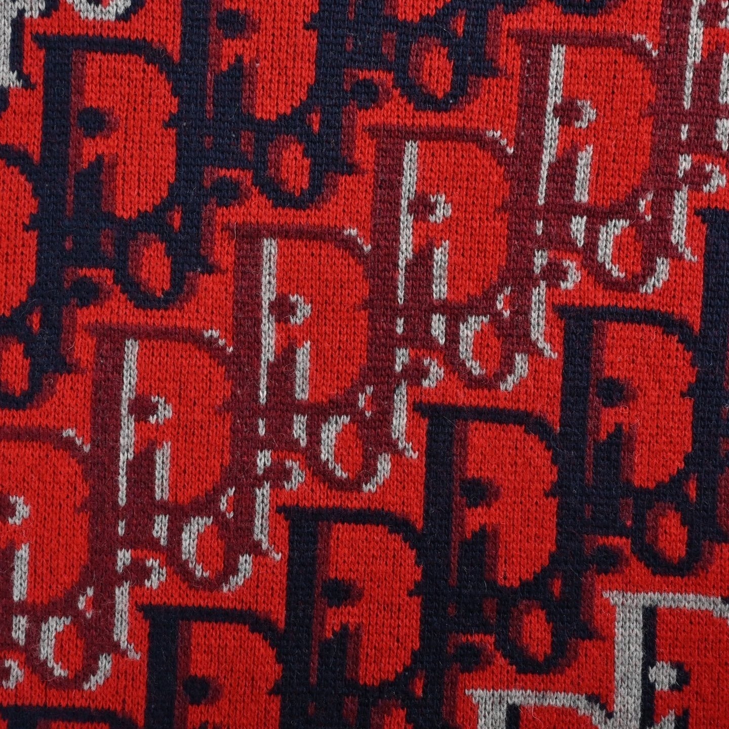 Diagonal Oblique Wool Knit Crewneck