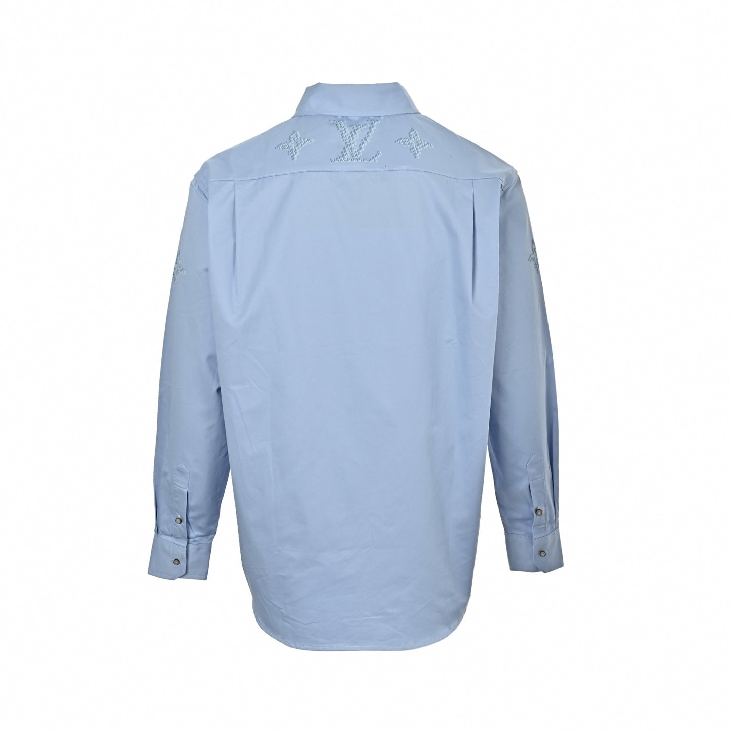 Light Blue Pointillism Monogram Button-Down