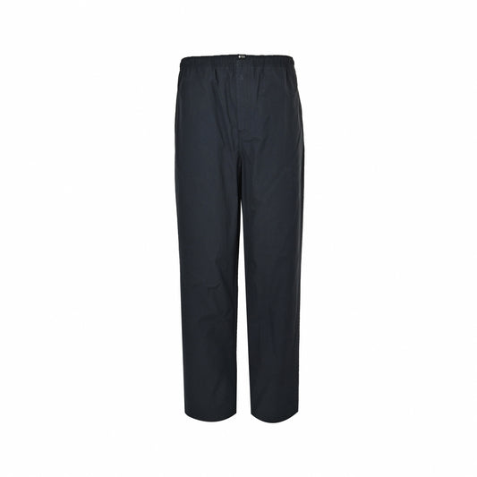 Cotton Twill Elasticated Trousers - Navy Blue