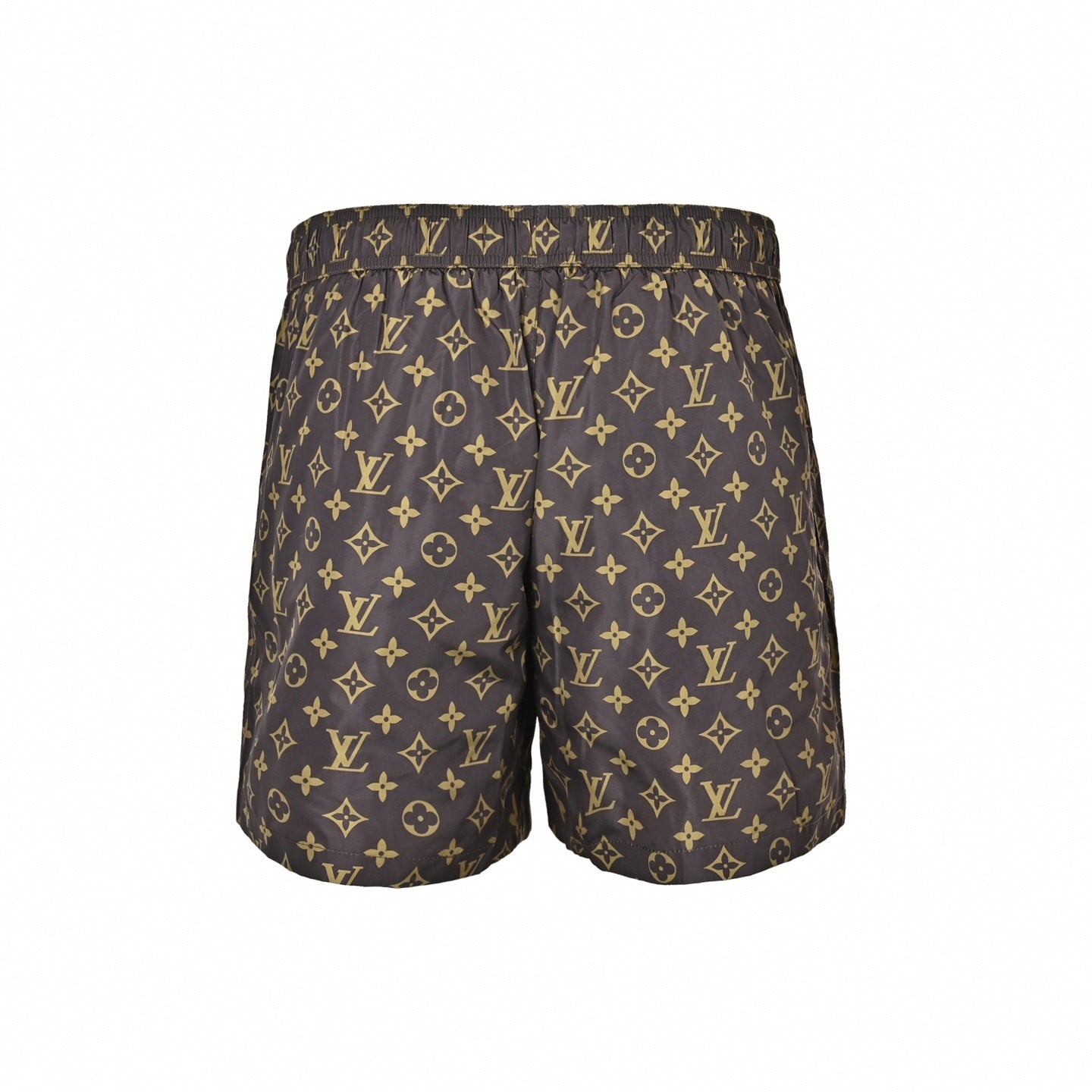 All-Over Monogram Swim Shorts - Brown