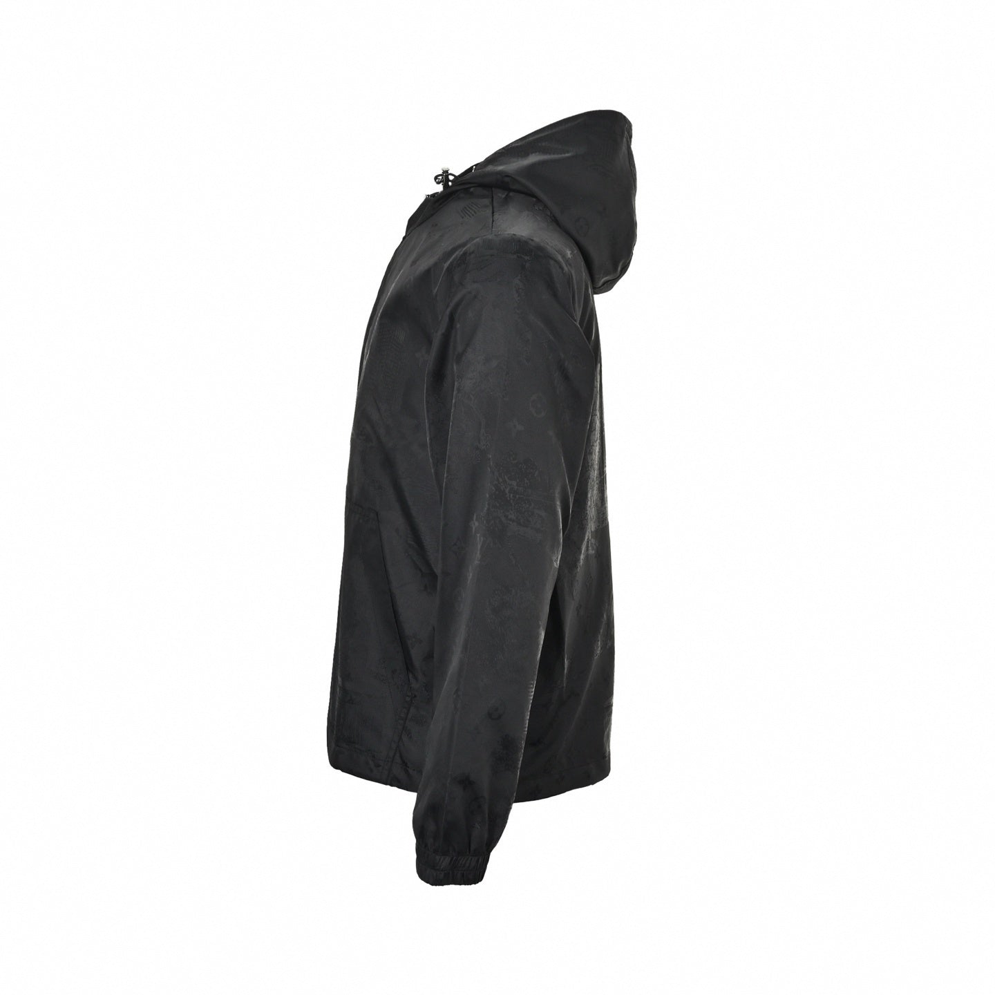 Tonal Monogram Hooded Jacket | Black