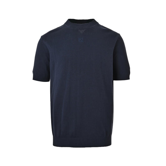 Classic Mock Neck Knit T-Shirt