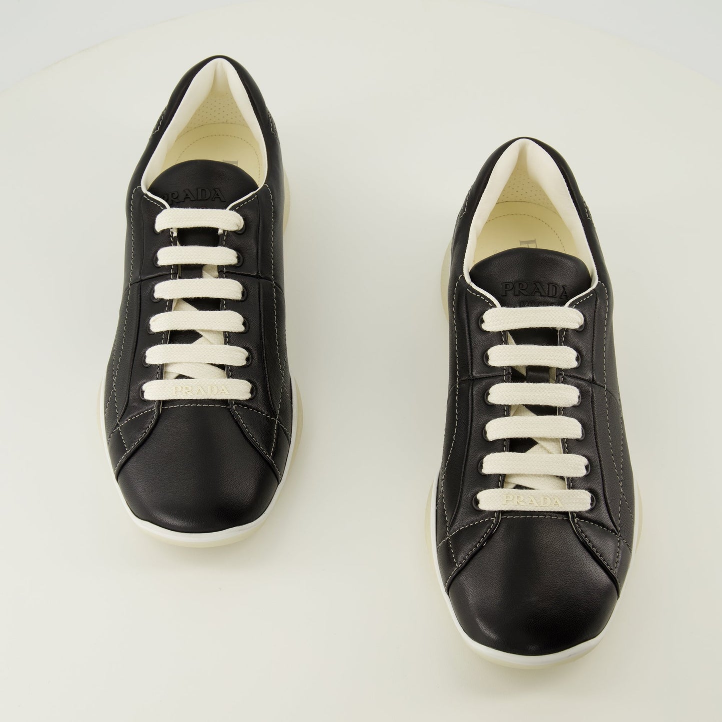 Black Leather America's Cup Sneakers