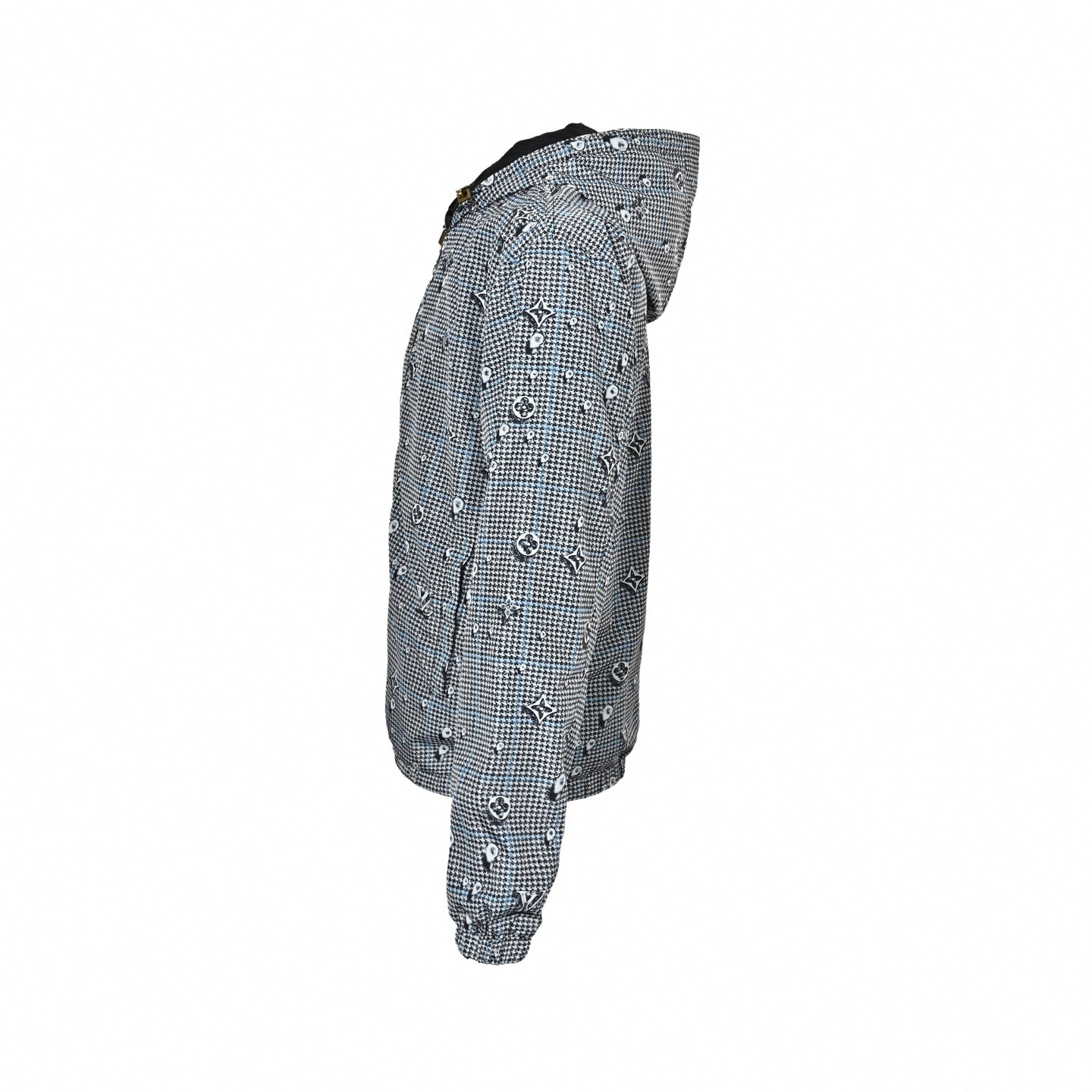 Reversible Houndstooth Monogram Windbreaker
